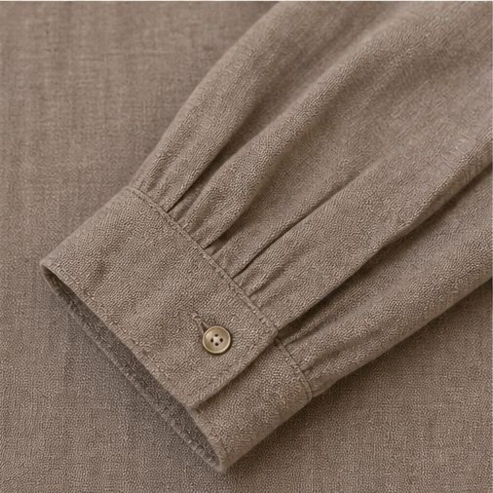 Taupe Ruffle Blouse - Picture 5 of 6